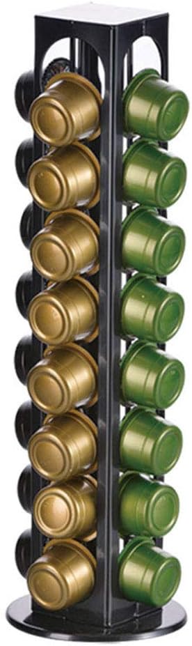 1PC Black Coffee Pod Holder 360 Degree Rotating Rack Stand Coffee Capsule Storage Organizer for 32Pcs Caffitaly Capsule