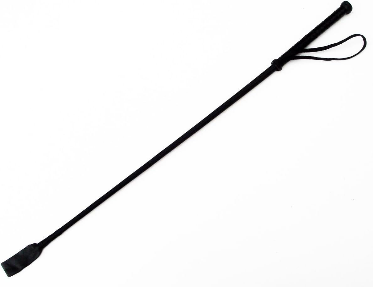 27" Leather Horse Riding Crop Black [Misc.]