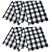 Aneco 2 Pack Table Runner Cotton Checkered Table Runner Trendy Modern Plaid Design Tablerunner Elegant Decor for Indoor Outdoor Events 13 x 72 Inches Black and White