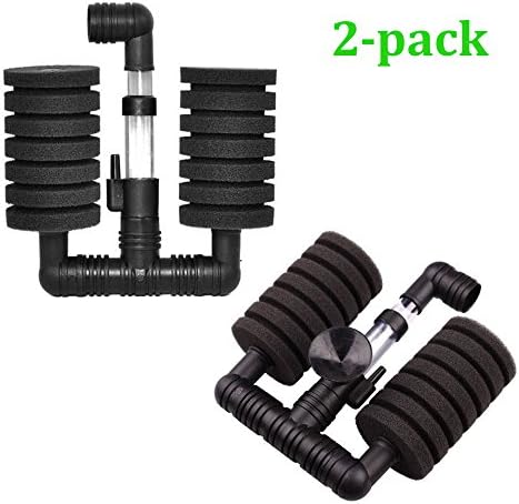 Aquapapa 2X Dual Bio Sponge Filter for Betta Fry Aquarium Fish Tank (Ship from CA USA)
