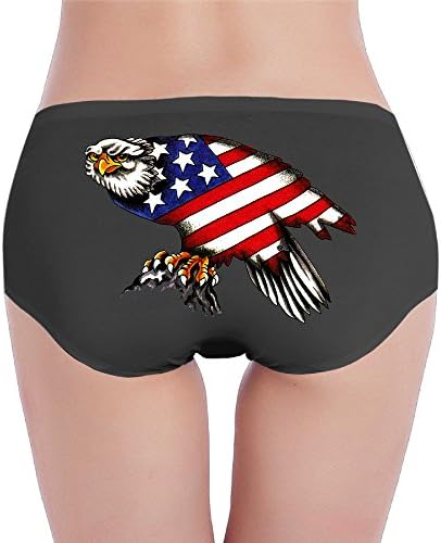 Women's Sexy Smooth Low-Waist American Eagle American Flag Designs Padded Panties Underwear Panties Underwear