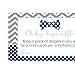 Bow Tie Diaper Raffle Tickets - 25 Pack - Boys Baby Shower Game for Prizes - Diaper Raffle Invitation Insert Cards