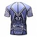 Red Plume Men's Superhero Shirt Sports Fitness T-Shirt Party/Role Play Short Sleeve Blue
