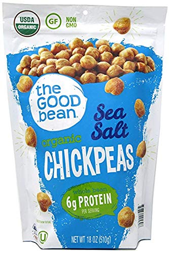 The Good Bean Sea Salt Flavor Crispy Crunchy Chickpeas, 18 ounce (2 Packs)
