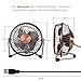 MerLerner USB Desk Fan 4 Inch Mini Portable Ultra Quiet Cooling Fan 360°Rotation for Home Office Table USB Powered ONLY Retro Golden Design,Golden