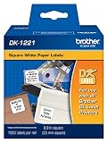 Brother DK1221 Square Paper Labels, 1000 Labels
