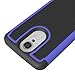 For LG Aristo Case, LG Phoenix 3 Case, LG Fortune Case, LG Rebel 2 LTE Case, LG Risio 2 Case, LG K8 2017 Case, OEAGO [Shockproof] Hybrid Dual Layer Defender Protective Case Cover (Blue)