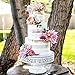 Amalfi Decor 12 Inch Cake Stand, Dessert Cupcake Pastry Candy Display Plate for Wedding Event Birthday Party, Round Metal Pedestal Holder, White