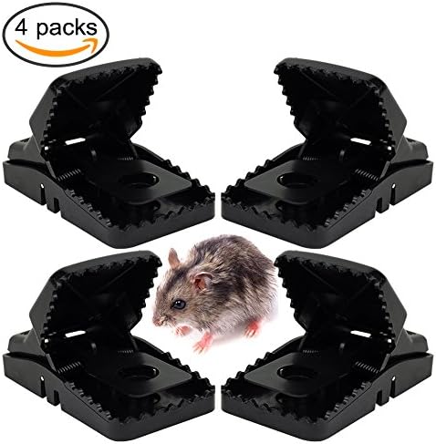 Lanting Rat Killer, Effective Mouse Trap Rodent Rat Killer Catcher Safe Sanitary Snap Trap (4 Pack)