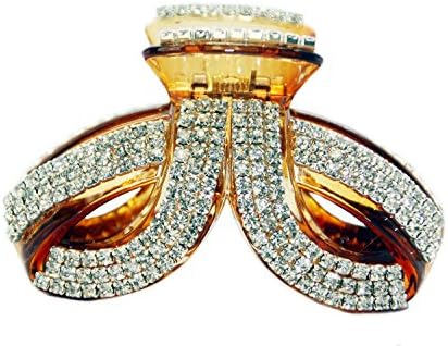JCPeniel Large Twist Fancy Rhinestones Claw Clip Jaw Clips for Thick Hair
