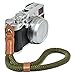 VKO Cotton Soft Camera Wrist Strap, Hand Strap Compatible for Fujifilm X100F X-T20 X-T10 X-T2 X-Pro2 X-E2 X30 XQ2 X100S X100T OM-D E-M10 II III PEN-F Camera Green