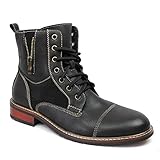 Ferro Aldo Men's 808561 Zipped Distressed Combat Boots