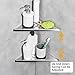 OWOFAN Bathroom Shower Corner Shelf Shower Corner Caddy Wall Mount 304 Stainless Steel 2 Tier Storage Shelves Triangle Baskets Brushed Nickel