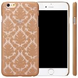 Iphone 6 Plus Case, HAOTP (TM) [Damask]Design Pattern Rubber Coating Ultra Slim Fit Hard Hybrid Case Cover for Iphone (iphone 6 plus [5.5inch], Gold)