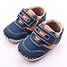 Lidiano Baby Boy Toddler Dull Polish Non Slip Rubber Sole Sneakers 0-18 Months (12-18 Months, Blue & Orange)
