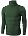 Ohoo Mens Slim Fit Soft Cotton Blend Turtleneck Pullover Sweater