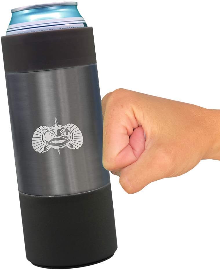 Toadfish Non-Tipping Suction Cup Slim Can Cooler - Graphite
