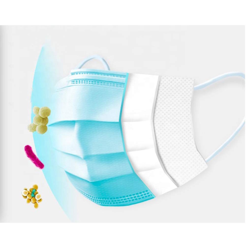 20 Pcs Disposable Earloop Face Masks Breathability Comfort Dustproof Masks, Nonwoven Fabrics