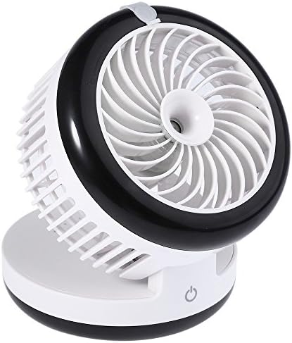 Cooling Fan,Kisstaker Portable USB Rechargeable Fan Power Bank, Table Desk Mini Humidifier, Multifunction 3 in 1