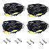Henxlco 4 Pack 100 feet BNC Video Power Cable Security Camera Pre-Made All-in-One Extension Wire Cord for CCTV DVR Surveillance System