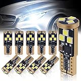 T10 194 168 2825 LED Bulbs, YANF Super Bright LED Light W5W Wedge 3030 Chipsets LED Headlight Replacement Bulbs for Car License Plate Lights Dome Map Door Courtesy (Pack of 10)