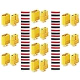 LHI 10 Pairs XT-60 XT60 Male Female Bullet Connectors Plugs for RC Lipo Battery ...