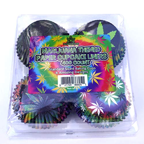 image for PJ Bold Marijuana Paper Baking Cupcake Brownie Muffin Disposable Liner