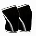 Knee Sleeves (Sold as a set of 2) 7mm Thick Compression Knee Brace Support for Weightlifting, Powerlifting, Squats & CrossFit Training Fitness for Women and Men, Black (Medium)