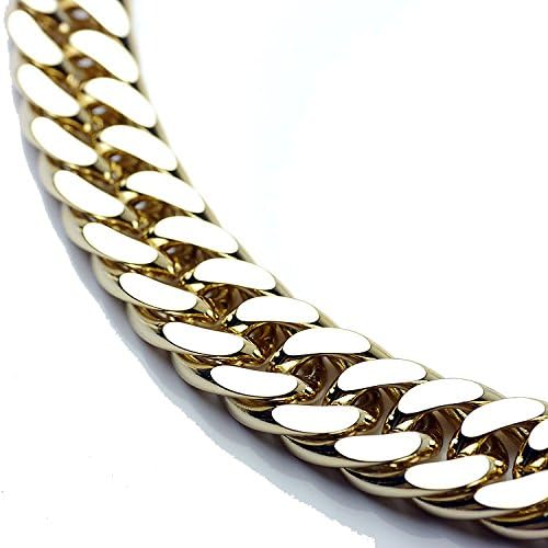 Amazon シルバーワン Ho ダブル喜平 ネックレス 金色 2面カット 幅mm 60cm ビッグフック 極太 ゴールド キヘイ ステンレス チェーン ネックレス 通販