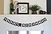 Happy Birthday Banner Bunting Laser Cut Felt 60 inches wide - Black & White