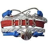 Infinity Collection Chicago Cubs Bracelet, Chicago Cubs Jewelry, Baseball Bracelet & Baseball Fan Gift