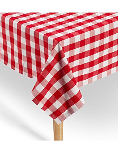 American Summertime Red Gingham Tablecloth Top Quality 100% Cotton
Red / White Checkered Square Tablecloth 52 x 52" Hemmed Extra
Heavyweight | Machine Washable | Nice Gift For Mom