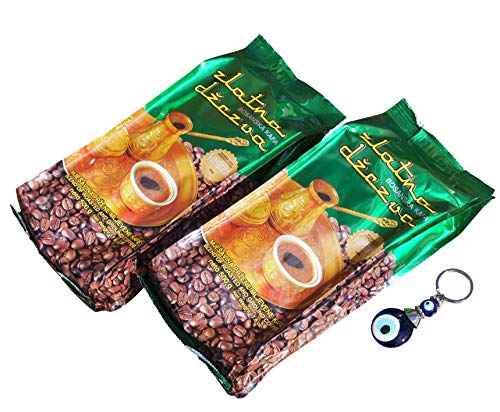 2 x 500g Vispak - Zlatna Dzezva Bosanska Kafa - Bosnischer Mokka Kaffee + Orient-Feinkost Nazar Schlüsselanhänger GRATIS