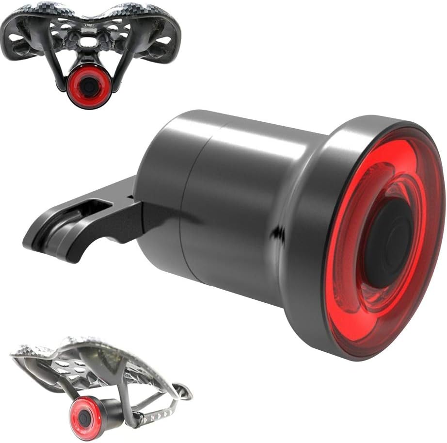 Zaote Bicycle Tail Light, Intelligent Sensory Brake Light COB LED Ensca lens Dual Operating Modes USB Rechargeable Bicycle Tail Light