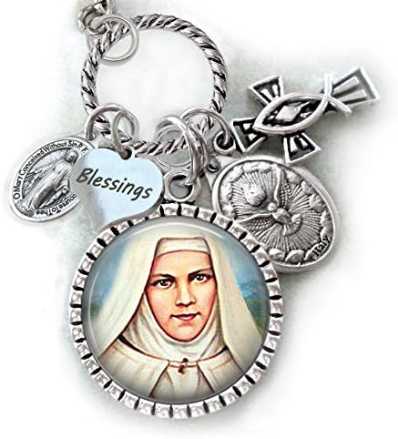 Blessed Mariam of Christ Crucified Keychain, Necklace or Purse Clip, Catholic Confirmation Patron Saint