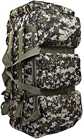 Bag Outdoor Travel Camping Hiking, Nylon Waterproof Lightweight Large Capacity 90L Rucksack Male and Female Tactical Backpack Camouflage Backpack, Suitable for Rock Climbing/Fishing/Hiking