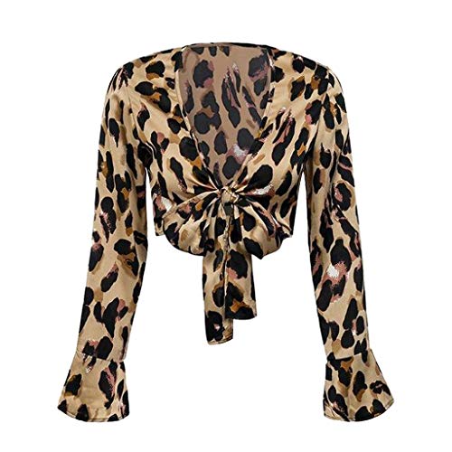 Tie Knot Up Shrug Front Cropped Bolero Shrugs Leopard Cardigan Wrap Women's Ladies Long Full Sleeve Open Top