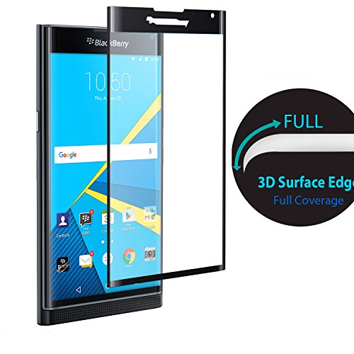 Belker 3D Full Cover Tempered Glass Screen Protector for BlackBerry Priv - Black/Full Screen Coverage tempered glass screen protector with high transparency and touch sensitivity