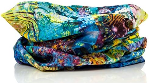 Premium Quality Seamless Bandana/Face Mask for Raves, Music Festivals, Dust, Multipurpose (Color Splash)