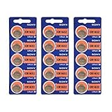 15pcs SONY CR1632 3v Lithium Coin Cell Battery BR1632 DL1632