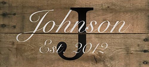 Ready to Hang Custom Family Name year established handmade wedding housewarming sign - 22” x 10” Custom Pallet Sign Decor