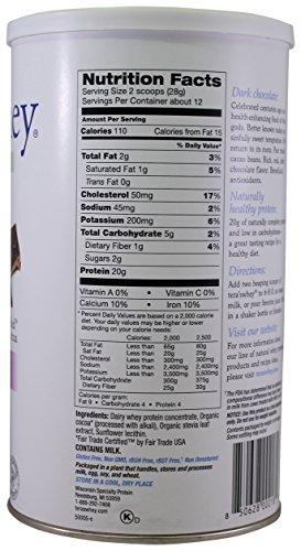 tera's: Simply Pure Grass-Fed rBGH-Free Whey Protein, Dark Chocolate, 12 oz