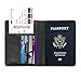 ACdream Passport Holder and Vaccine Card Holder Combo, Cover Wallet, Leather Travel Documents Organizer Protector, RFID Blocking, for Women/Men