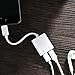 THYTOB 2 in 1 Lightning Adapter Headphone for iPhone X 8/8 7/7 Plus.Phone Accessories Aux Audio Headphone and Charge Cable Splitter.Dual Lightning Adapter(Audio + Charge)Compatible for iOS 10.33/11.2