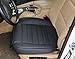 EDEALYN® Soft PU Leatherette Front seat Protection Car Seat Cover Auto seat Cover Chair Cushion 52 x 53cm,1pcs (Black-M)