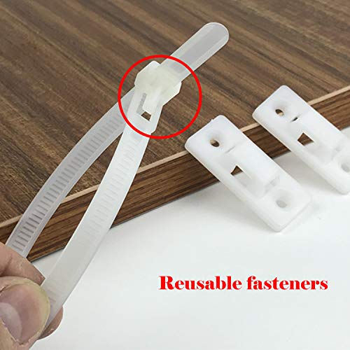 Adjustable Anti-tip Furniture Strap (6 Pack) | Safety Furniture Wall Anchors For Baby Proofing | Secure Bookshelf, Cabinet, Dresser, TV, Wardrobe from Falling - Thumbnail 5