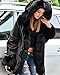 Roiii Women Thicken Warm Winter Coat Hood Parka Overcoat Long Jacket Outwear,Black,XXX-Large