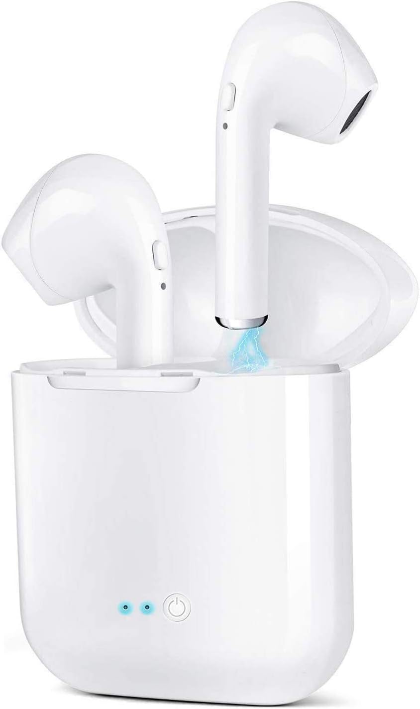 Bluetooth 5.0 Wireless Earbuds HD Stereo Sound Built-in Mic Earbuds Sports Headsets Auto Pairing Noise-Reduction Headphones IPX7 Waterproof 41H Play time With Charging Case