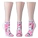 EPEIUS 6 Pairs Girls'/Women's 3D Cartoon Horse/Donuts No Show Socks Value Pack