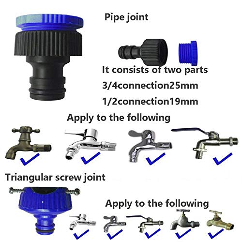 BNS Telescopic Water Pipe,Multi Function Car High-Pressure Car Wash Water Gun,Garden Gardening Watering Pipe,Expandable Garden Hose, Flexible Water Hose, Nozzles with 7 Water Spray Patterns【50FT】